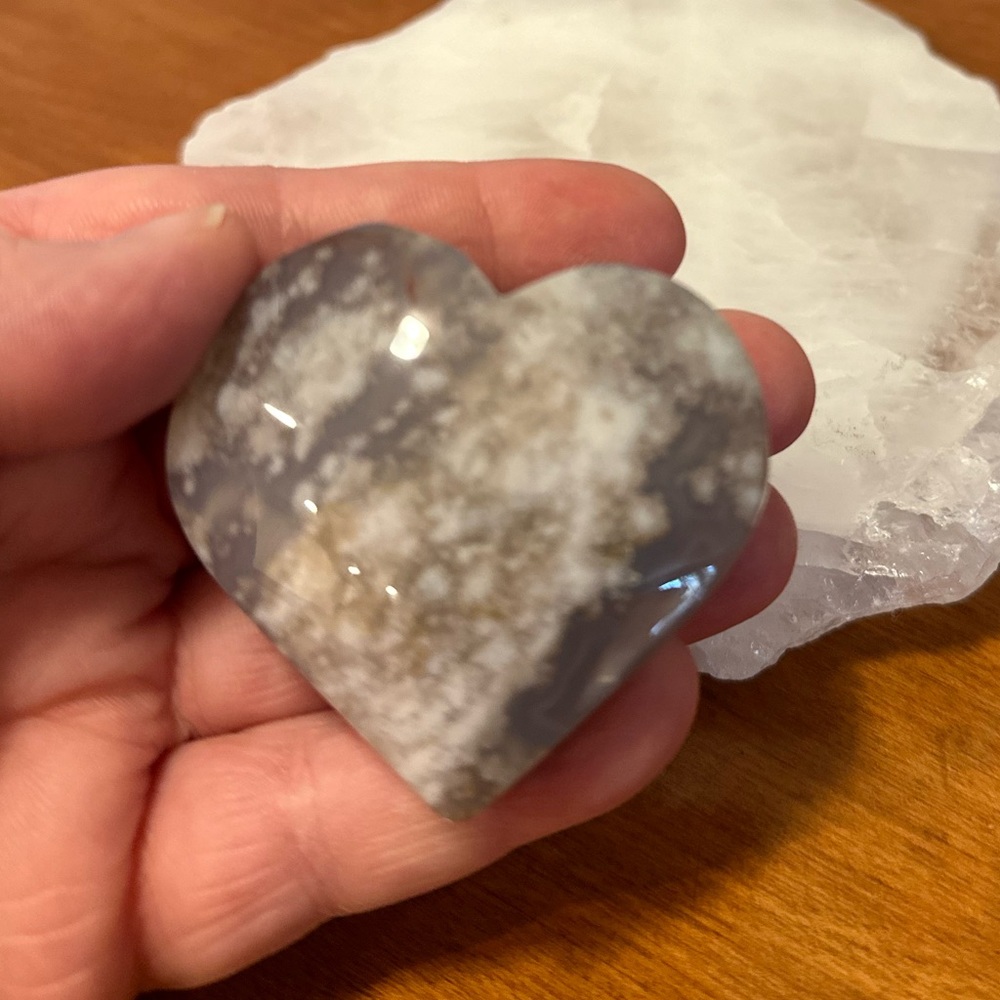 Flower agate heart - Picture 3 of 6